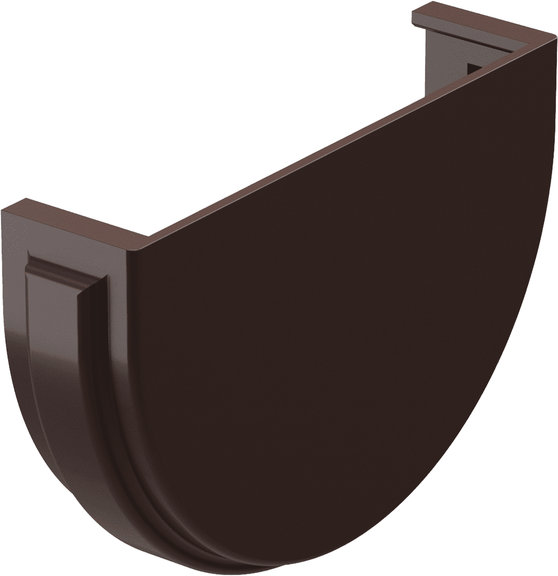 Заглушка жёлоба d120 мм Docke Premium, Шоколад (RAL8019)