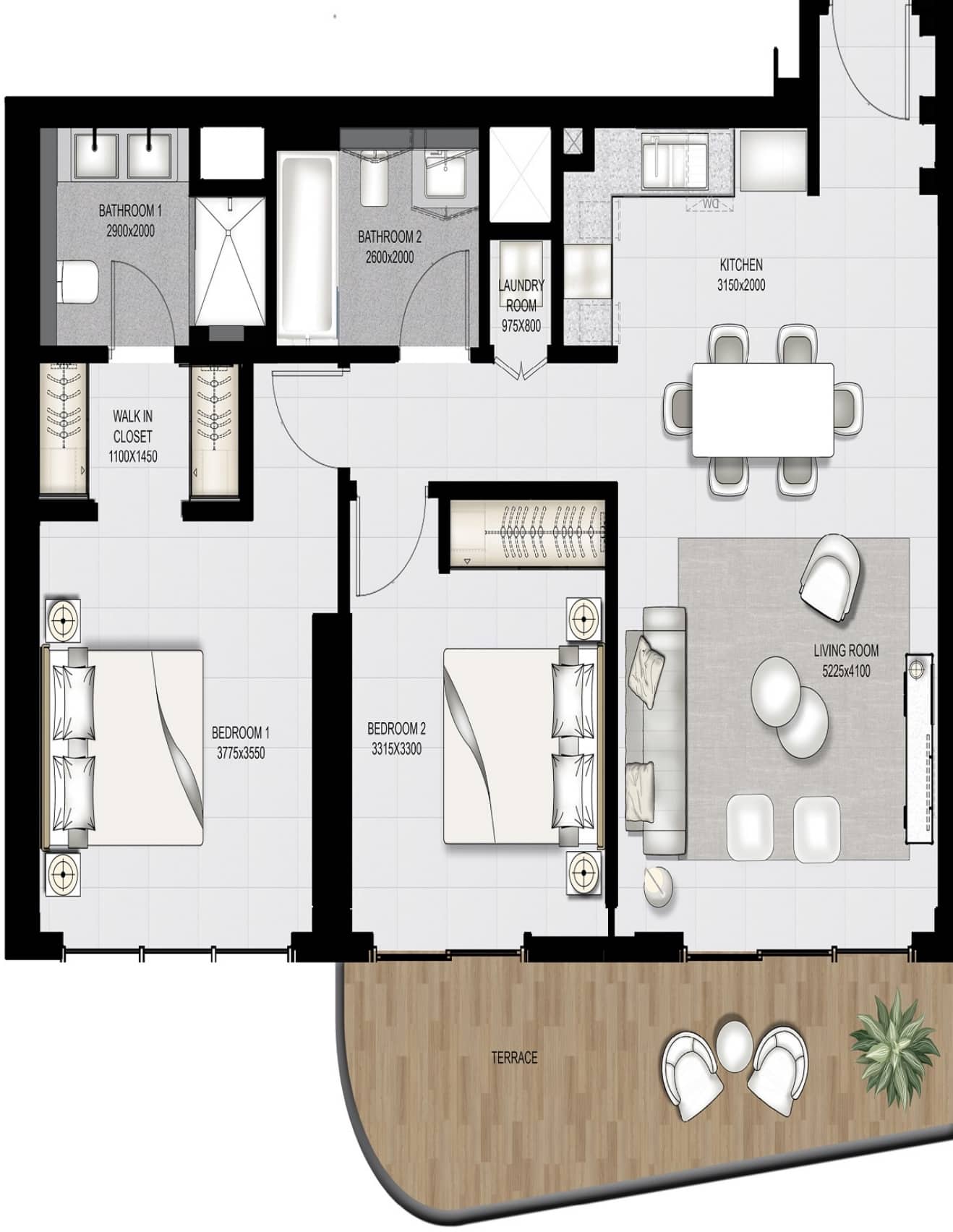 Emaar Beachfront South Beach Apartments Floor Plans