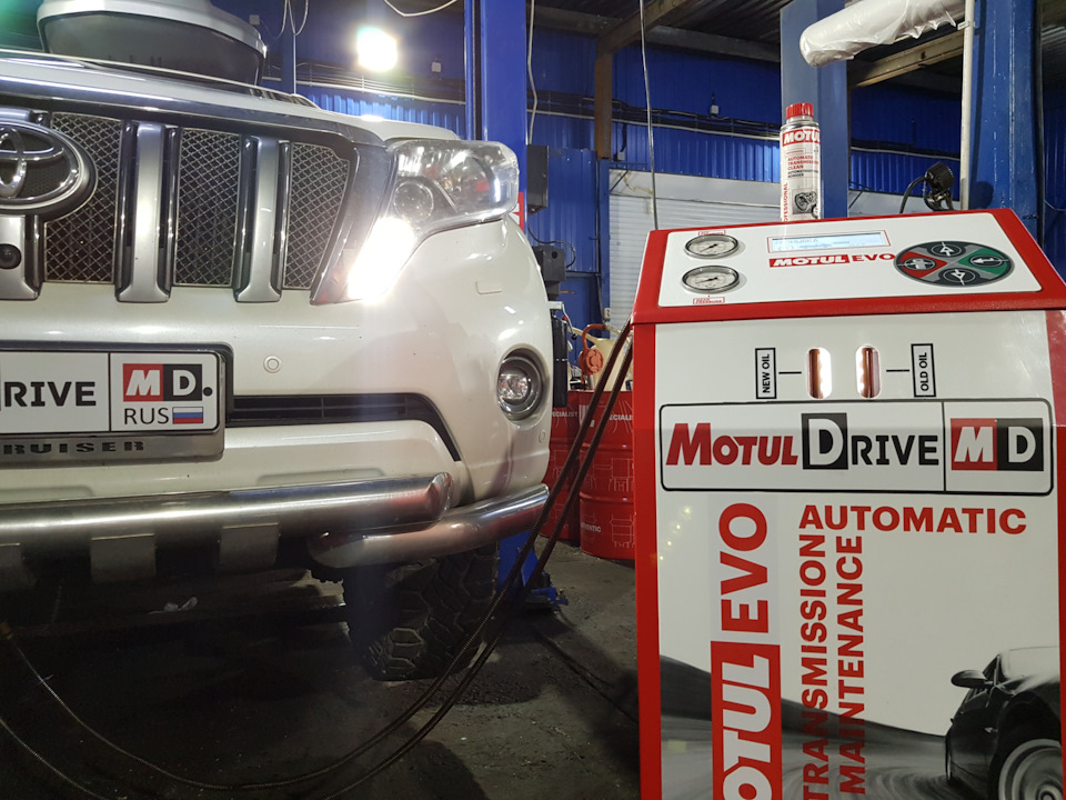 Замена масла в автоматической коробке Toyota Land Cruiser Prado Замена масла в коробке автомат Toyota Land Cruiser Prado