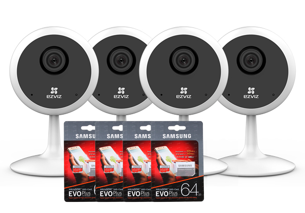 Комплект видеонаблюдения для офиса "Офис стандарт+", 4 камеры Ezviz C1C FHD Комплект видеонаблюдения для офиса "Офис стандарт+", 4 камеры Ezviz C1C FHD