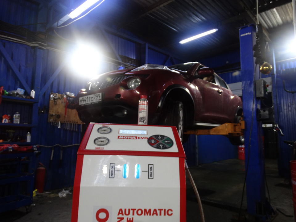 Аппаратная замена масла в АКПП Nissan Juke Аппаратная замена масла в АКПП Nissan Juke