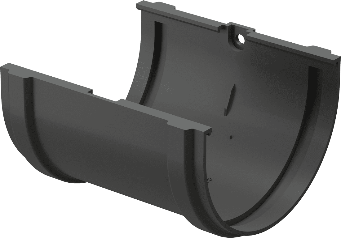 Соединитель желобов d120 мм Docke Premium, Графит (RAL7024)