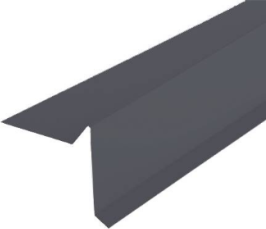 Торцевая планка PE 0,45 мм (RAL7024) 2000 мм, Серый