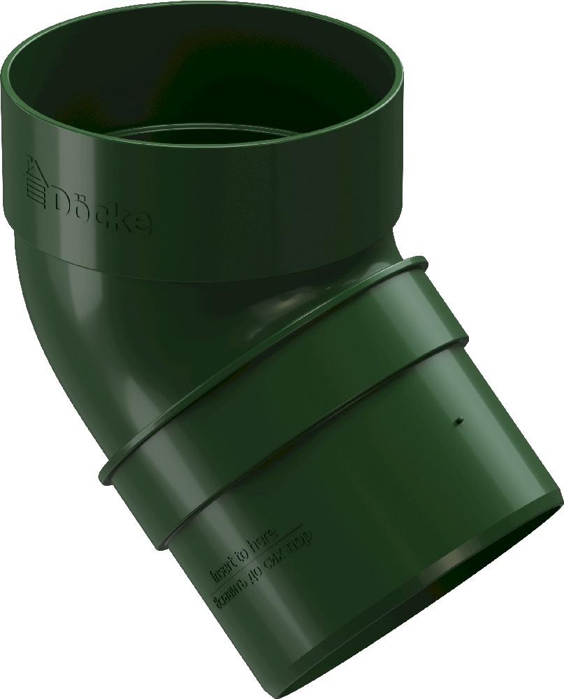 Колено 45° d80 мм Docke Standard, Зелёный (RAL6005)