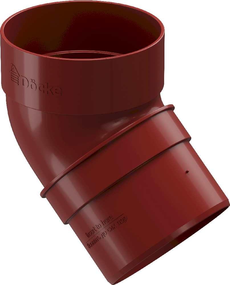 Колено 45° d80 мм Docke Standard, Красный (RAL3005)