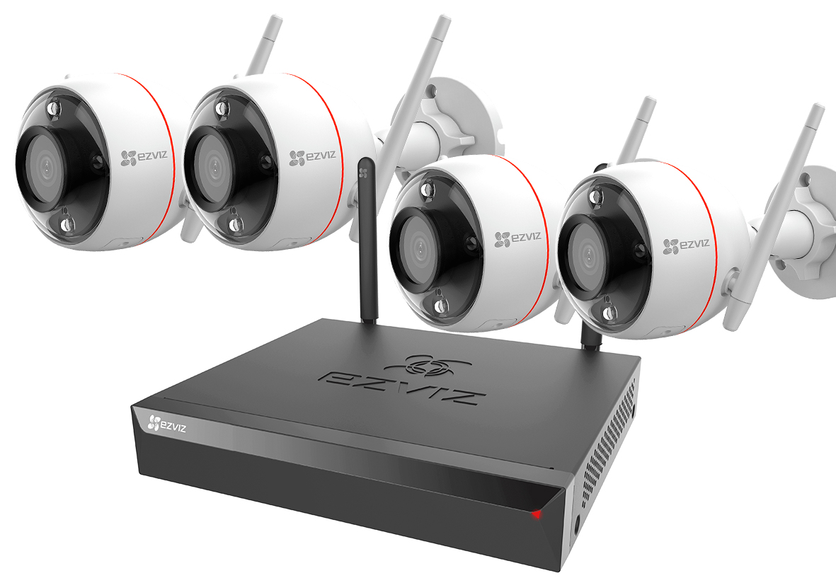 Комплект видеонаблюдения "WiFi+", 4 камеры WiFi 2Mp, Ezwiz,Color Night, видерегистратор Комплект видеонаблюдения "WiFi+", 4 камеры WiFi 2Mp, Ezwiz,Color Night, видерегистратор