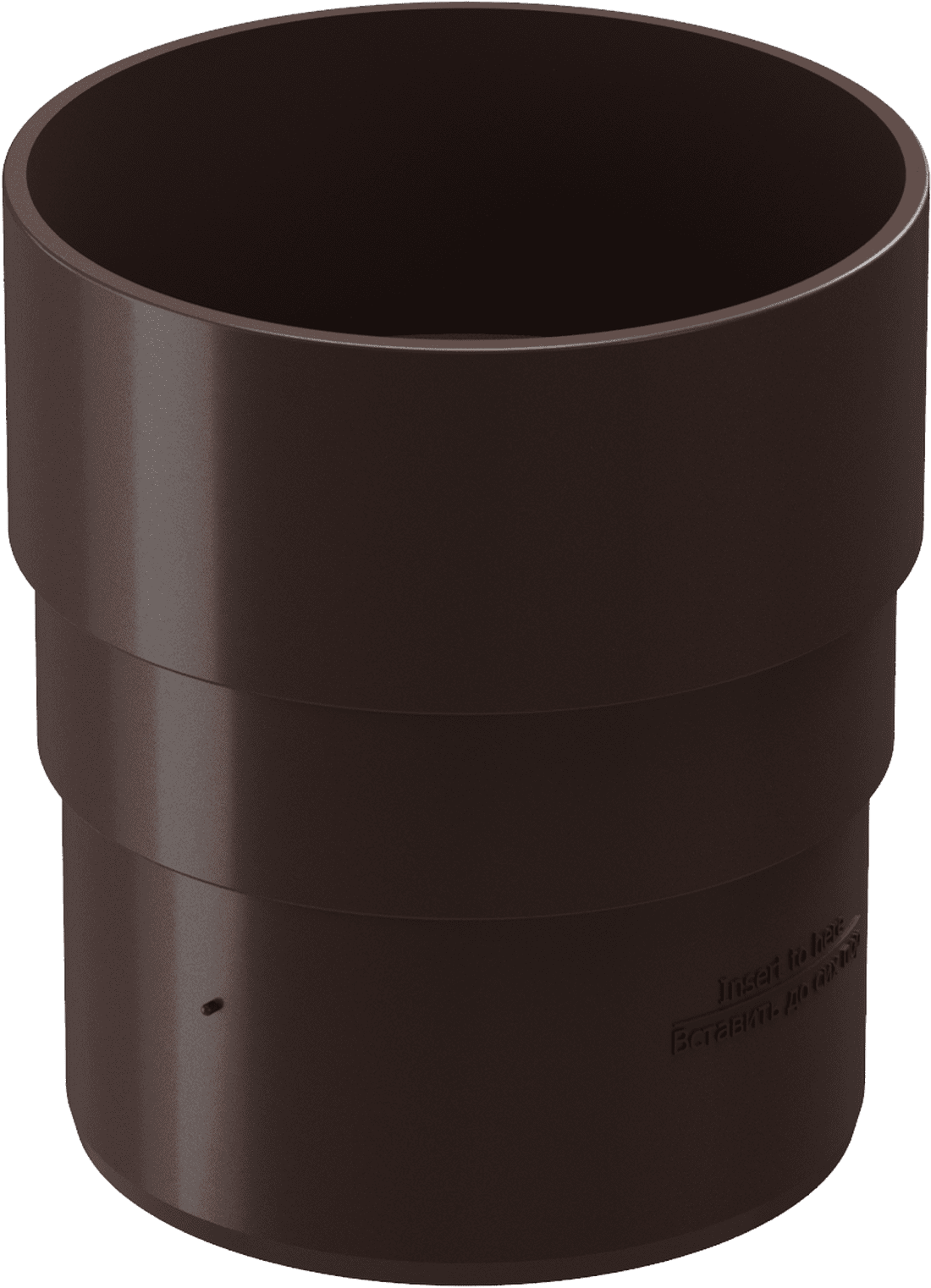 Муфта трубы d85 мм Docke Premium, Шоколад (RAL8019)