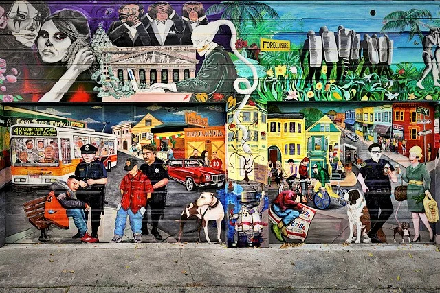 Balmy Alley, квартал Mission, Сан-Франциско, Калифорния