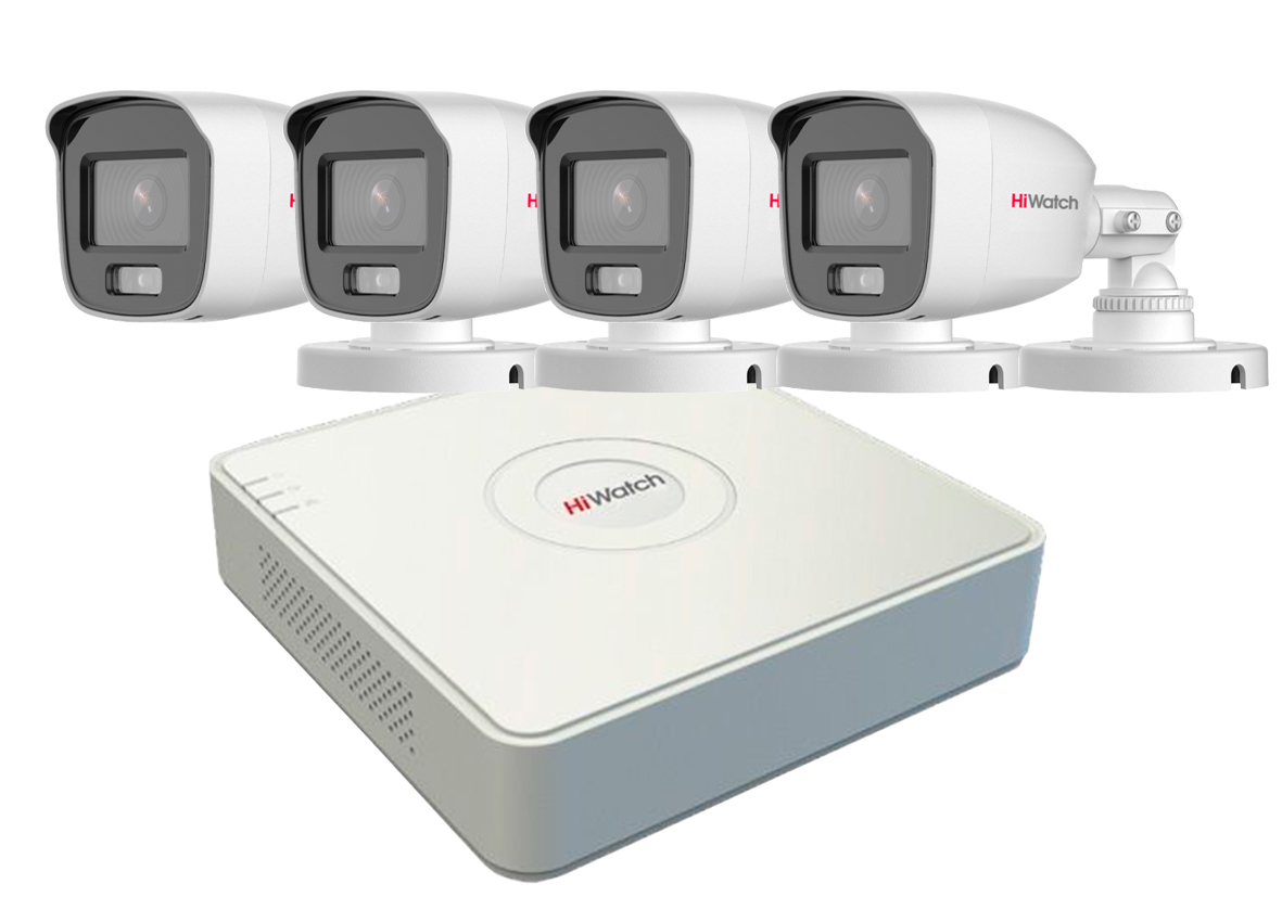 Комплект видеонаблюдения "Стандарт+", 4 камеры 2Mp, ColorVo, видерегистратор Комплект видеонаблюдения "Стандарт+", 4 камеры 2Mp, ColorVo, видерегистратор