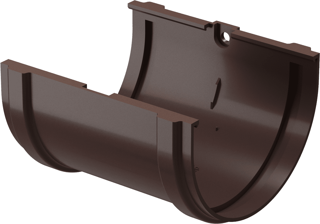 Соединитель желобов d120 мм Docke Premium, Шоколад (RAL8019)