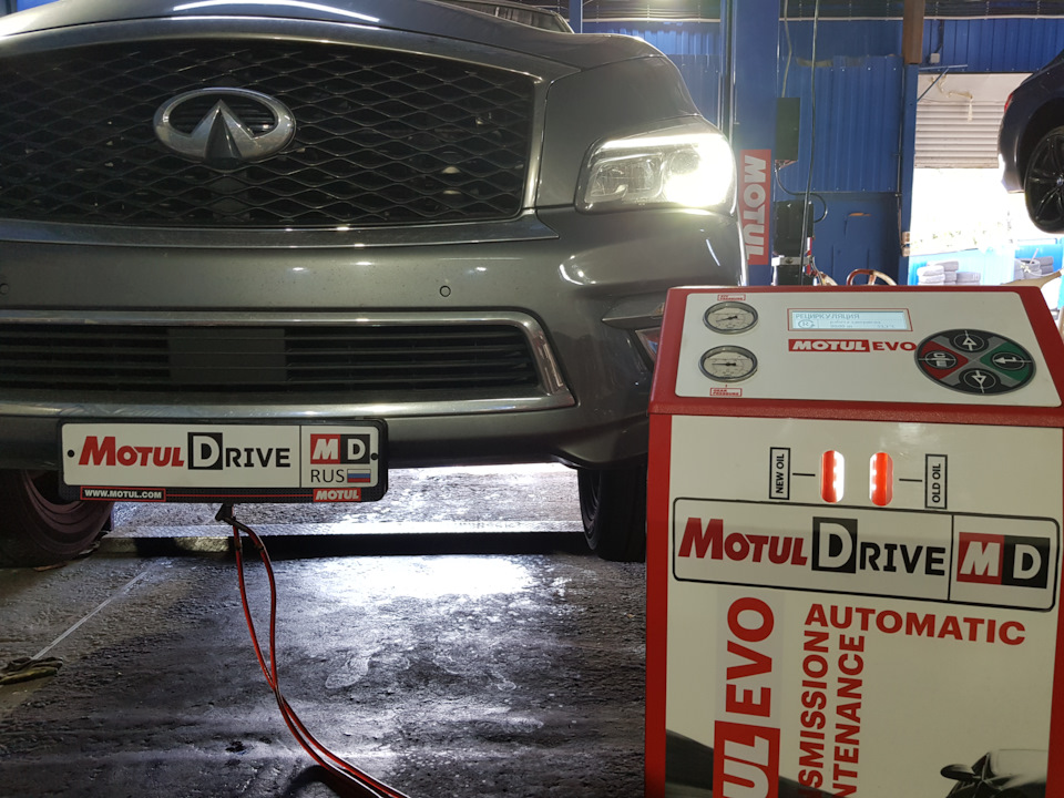 Аппаратная замена масла в автоматической коробке QX80 Аппаратная замена масла в автоматической коробке QX80 Infinity