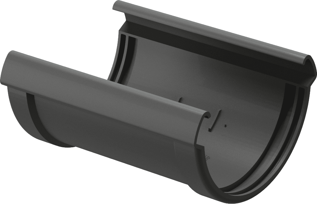 Соединитель желобов d141 мм Docke Lux, Графит (RAL7024)