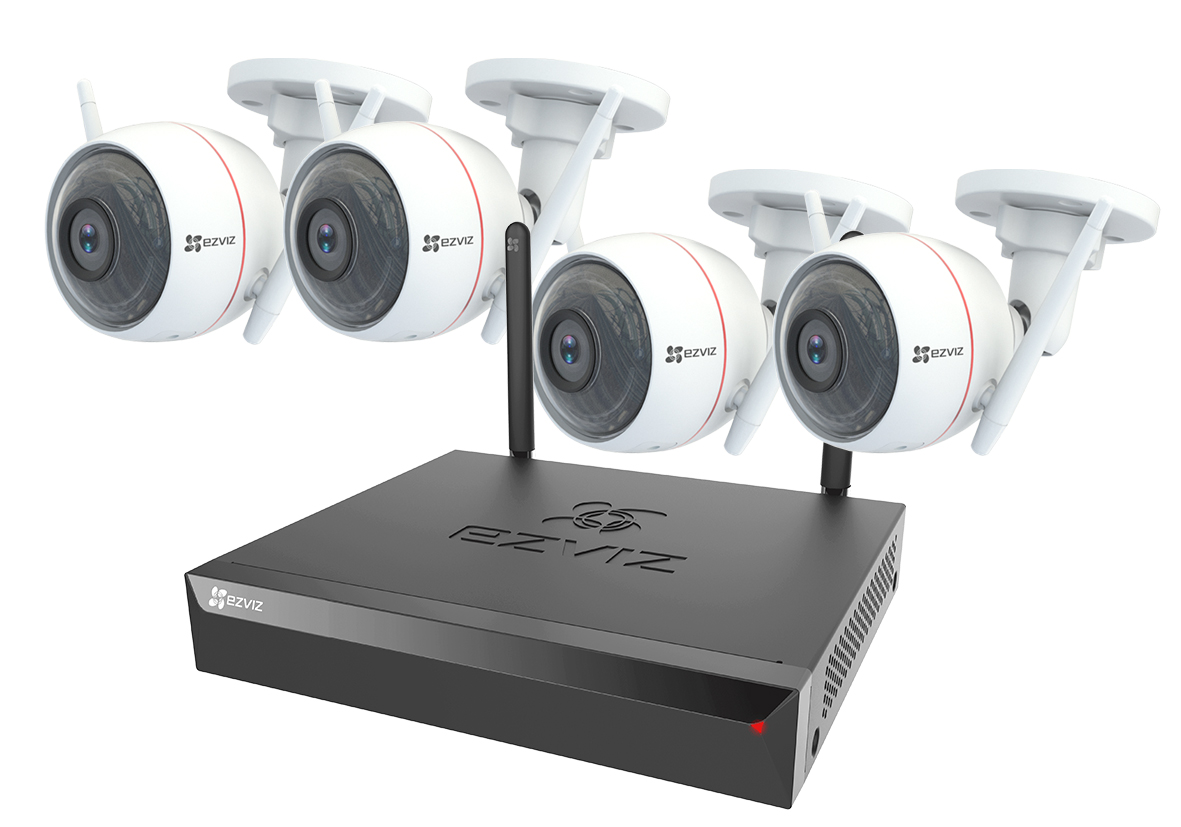 Комплект видеонаблюдения "WiFi", 4 камеры WiFi 2Mp, Ezwiz, видерегистратор Комплект видеонаблюдения "WiFi", 4 камеры WiFi 2Mp, Ezwiz, видерегистратор