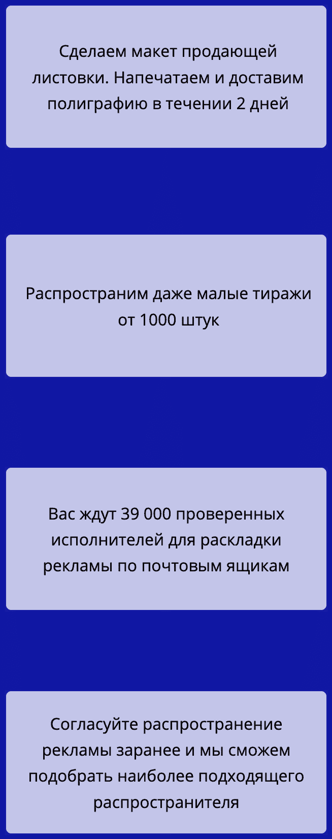 Распространение листовок по почтовым ящикам в Москве описание услуг Распространение листовок по почтовым ящикам в Москве описание услуг
