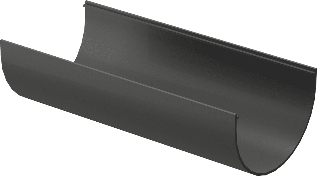 Жёлоб водосточный d120 мм Docke Premium 3000 мм, Графит (RAL7024)