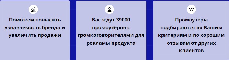 Описание услуг агентства промоутеров с рупорами Описание услуг агентства промоутеров с рупорами