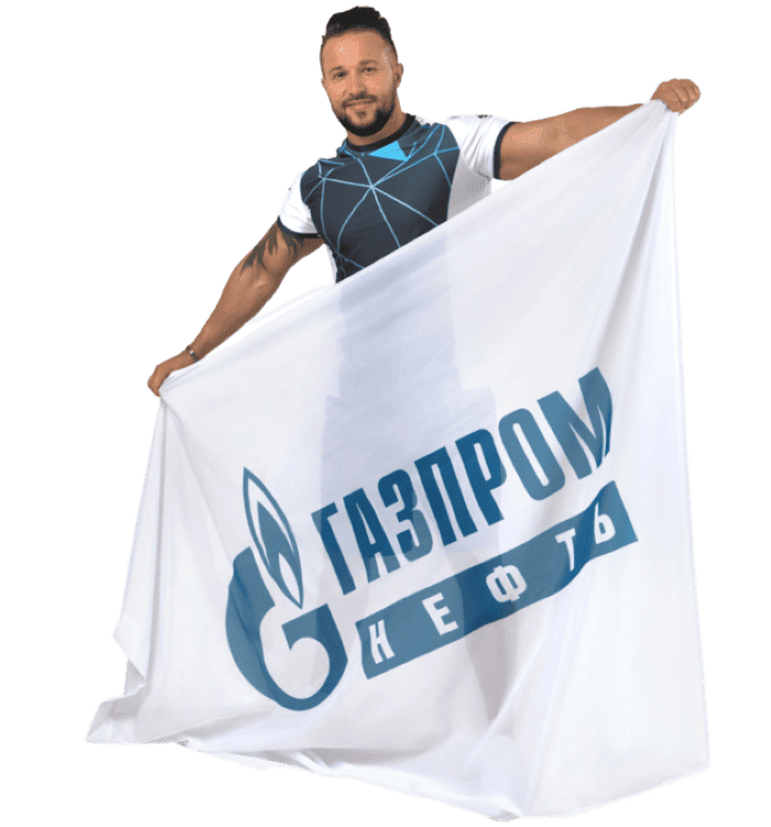 Флаг с логотипом для промо-акции в г. Сатка Флаг с логотипом для промо-акции в г. Сатка