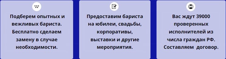 Описание услуг агентства бариста Описание услуг агентства бариста