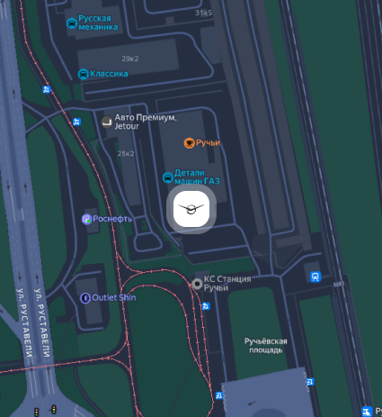Карта Автоцентра Ручьи (версия планшетов)