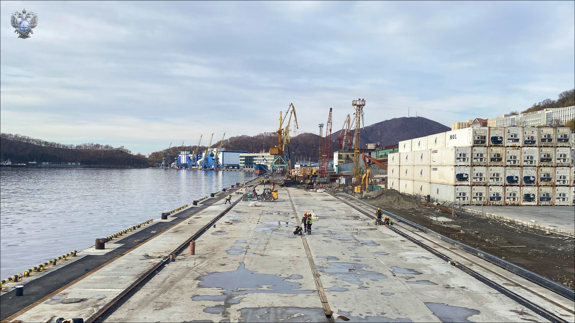 Завершены строительно-монтажные работы на причале №9 морского порта Петропавловск-Камчатский