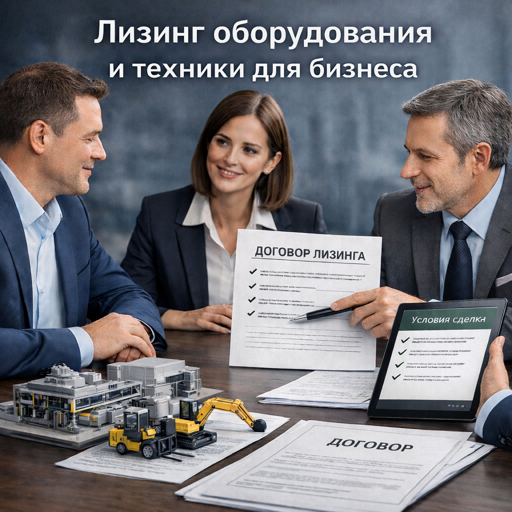 Лизинг оборудования и техники для бизнеса