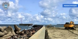 Продолжаются работы по строительству морского терминала в Пионерском