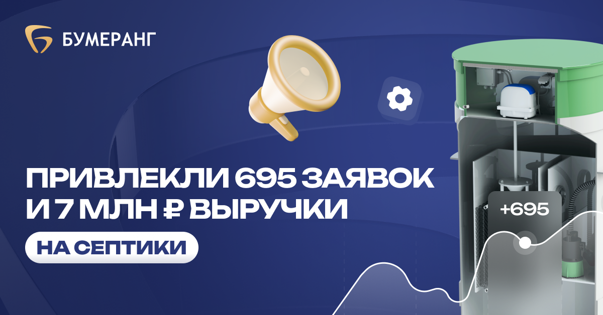 Септики производство Биоритм. Как мы привлекли 695 заявок и 125 продаж за 6 месяцев для компании по установке септиков Септики производство Биоритм. Как мы привлекли 695 заявок и 125 продаж за 6 месяцев для компании по установке септиков