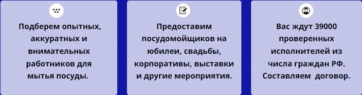Описание услуг агентства посудомойщиков Описание услуг агентства посудомойщиков