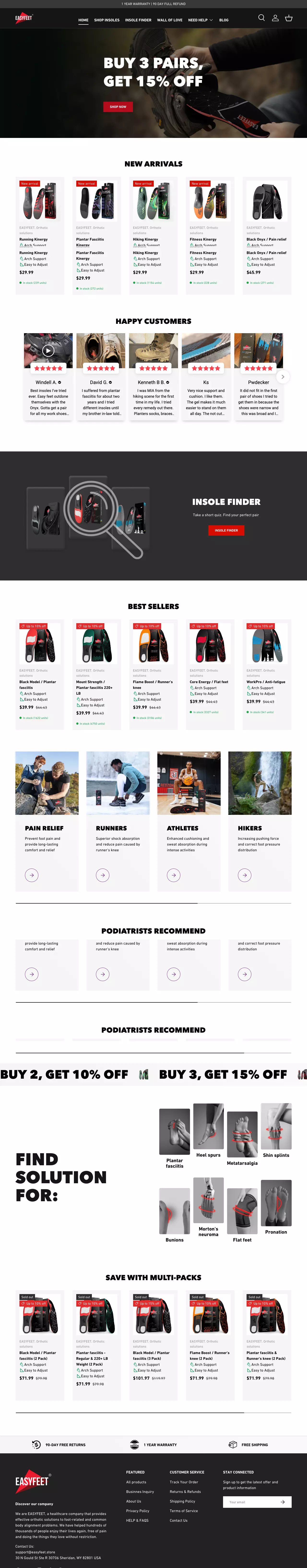 Разработка сайта для EasyFeet