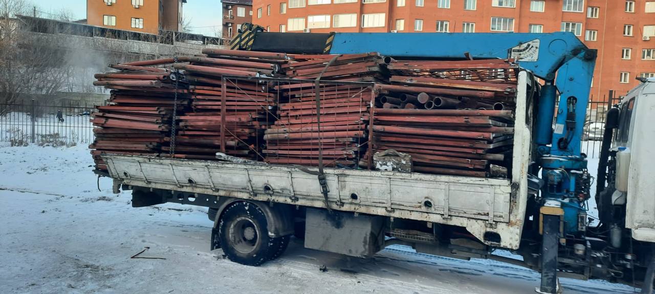 Манипулятор 5 тонн Новосибирск Перевозка металлолома на самогрузе Новосибирск