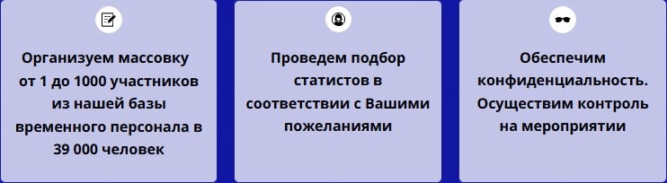 Описание организации массовки для мероприятия Описание организации массовки для мероприятия