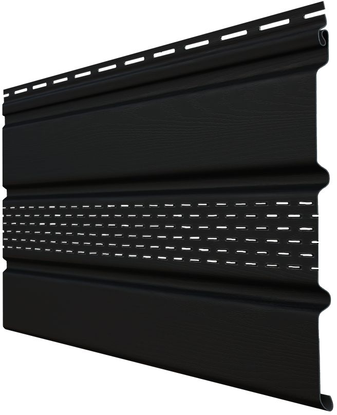 Софит Grand Line Premium Acryl с центральной перфорацией, 3000 мм, Чёрный