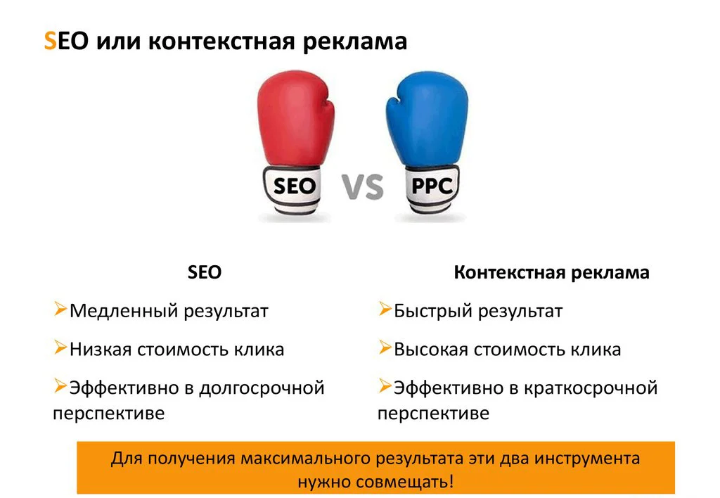 Чем отличаются SEO и контекстная реклама В чем отличие SEO от контекстной рекламы