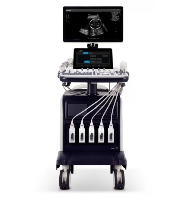 Ультразвуковой аппарат SonoScape S50Elite SonoScape S50Elite – УЗИ-аппарат с улучшенной панелью управления и поддержкой нескольких датчиков