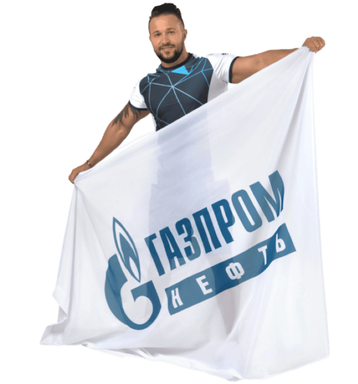 Флаг с логотипом для промо-акции в г. Сатка Флаг с логотипом для промо-акции в г. Сатка