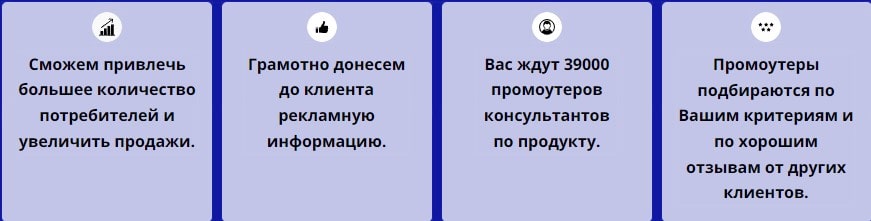 Описание услуги консультации агентства промоутеров Описание услуги консультации агентства промоутеров