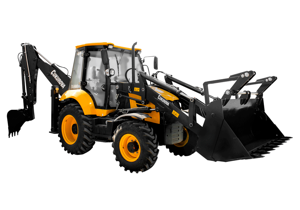 Купить экскаватор погрузчик Cukurova 884 - низкая цена в наличии | 8(495) 127-1212 Купить экскаватор погрузчик Cukurova 884 в Москве на рычагах и разновеликих колесах