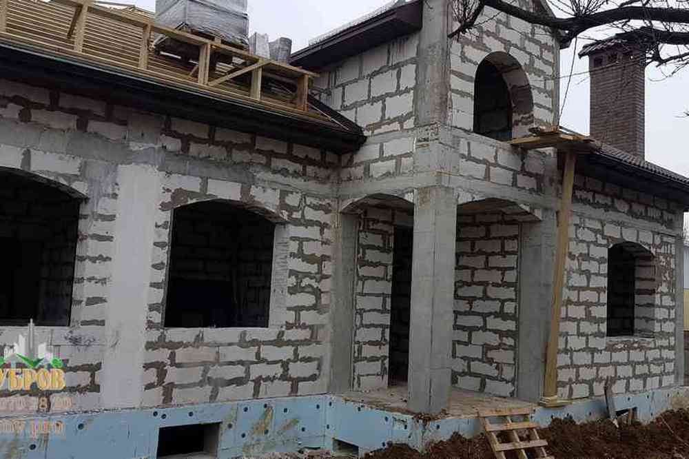 "Коробка" дома из газобетона Дом газоблок Крым