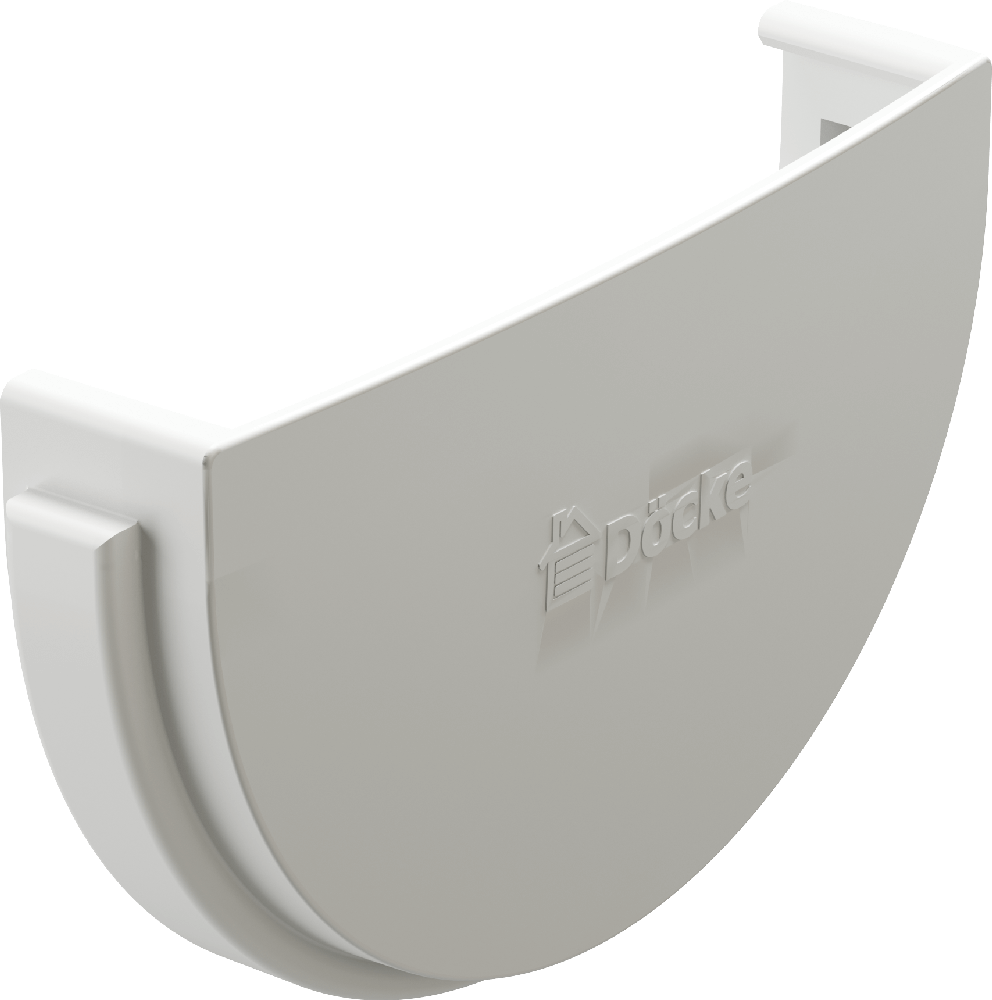 Заглушка жёлоба d120 мм Docke Standard, Белый (RAL9003)