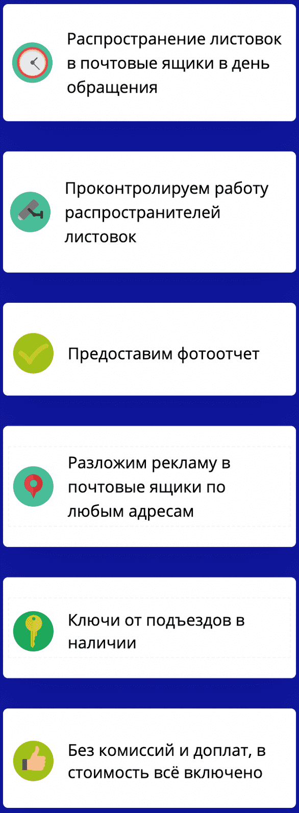 Описание раскладки рекламы в СПб Описание раскладки рекламы в СПб